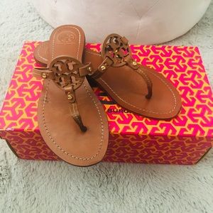 Tory Burch Mini Miller Sandals in Royal Tan